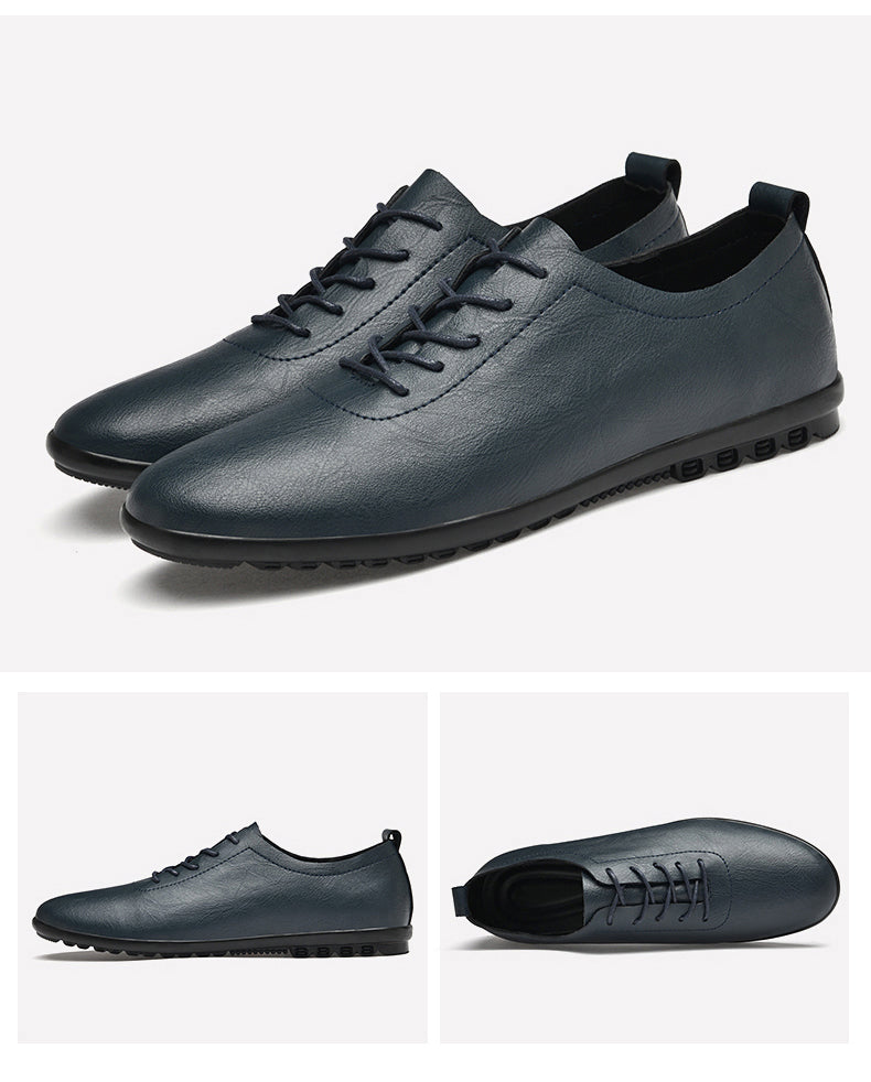 Men's Handmade Dress Shoes Cowhide Shoes Leather Business Casual Lace Up Lightweight Comfortable Gentleman Style