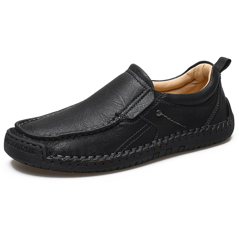 Men Casual Hand Stitched Soft Leather Loafers