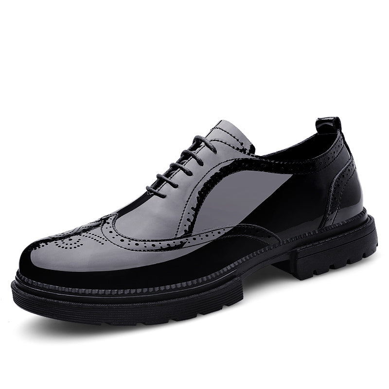 Men's Lace Up Derby Formal Leather Classic Thick Soled Dress Oxfords B Vilocy Men's Lace Up Derby Formal Leather Classic Thick Soled Dress Oxfords B Vilocy