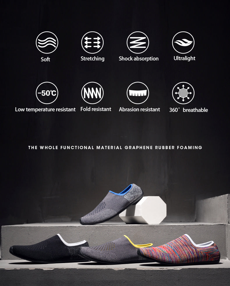 Mens Barefoot Graphene shoes Socks driving Cross Trainer Shoes Sneakers