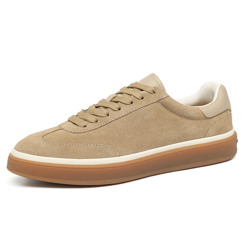 Mens Suede Leather Low‑Top Casual Trainer Sneakers