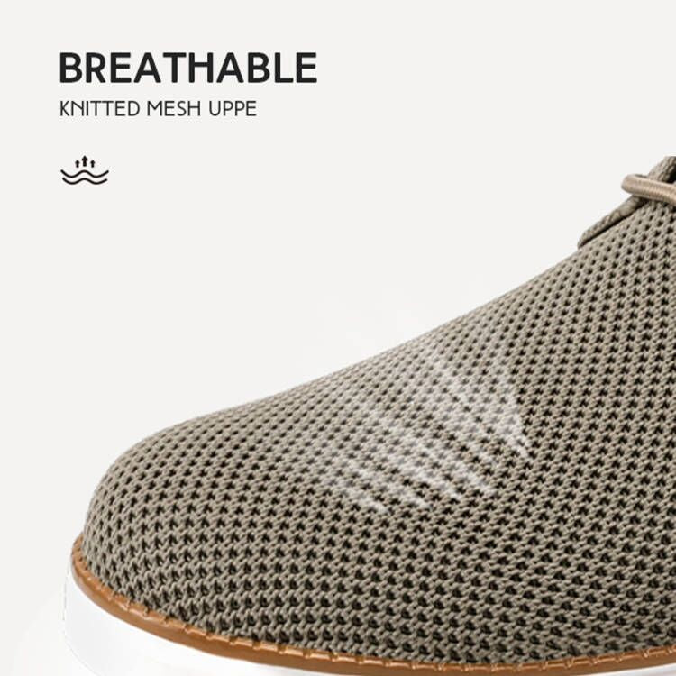 Men's Lace Up elastic collar Fashion Dress Sneakers Business Oxfords Comfortable Breathable Lightweight Casual Walking Shoes