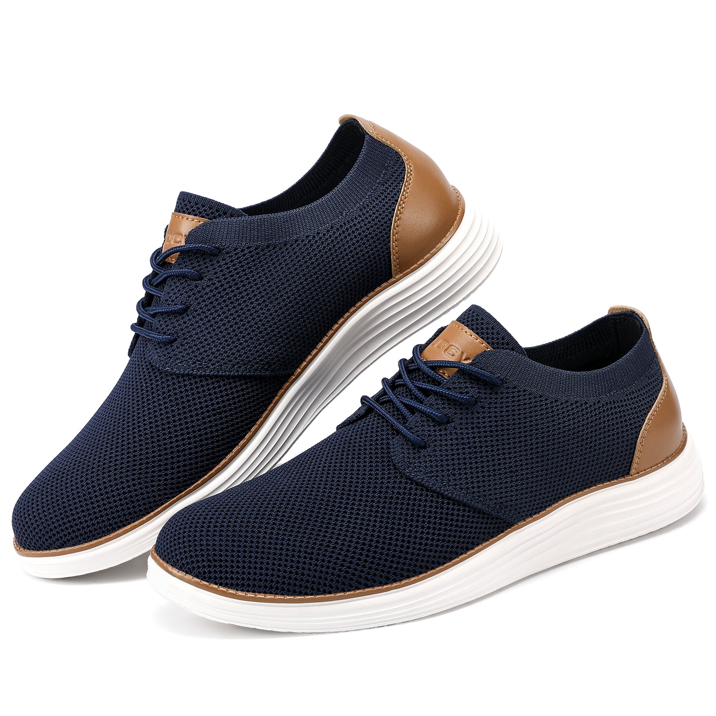 Men's Lace Up elastic collar Fashion Dress Sneakers  Business Oxfords Comfortable Breathable Lightweight Casual Walking Shoes