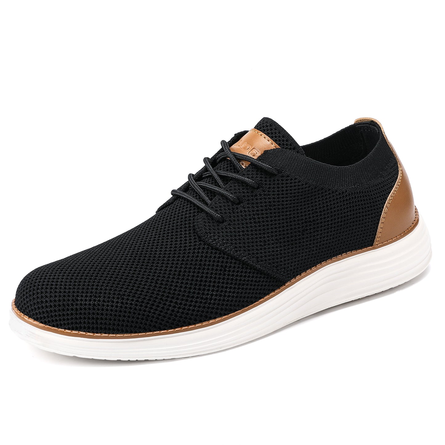 Men's Lace Up elastic collar Fashion Dress Sneakers Business Oxfords Comfortable Breathable Lightweight Casual Walking Shoes