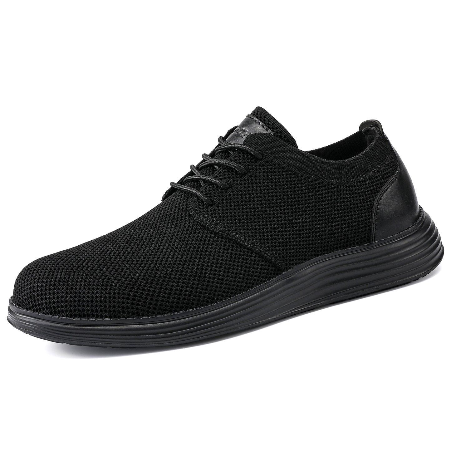 Men's Lace Up elastic collar Fashion Dress Sneakers Business Oxfords Comfortable Breathable Lightweight Casual Walking Shoes