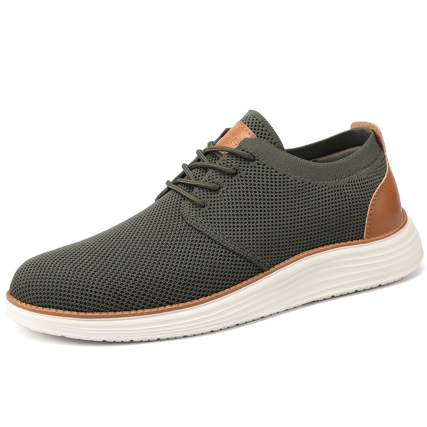 Men's Lace Up elastic collar Fashion Dress Sneakers Business Oxfords Comfortable Breathable Lightweight Casual Walking Shoes