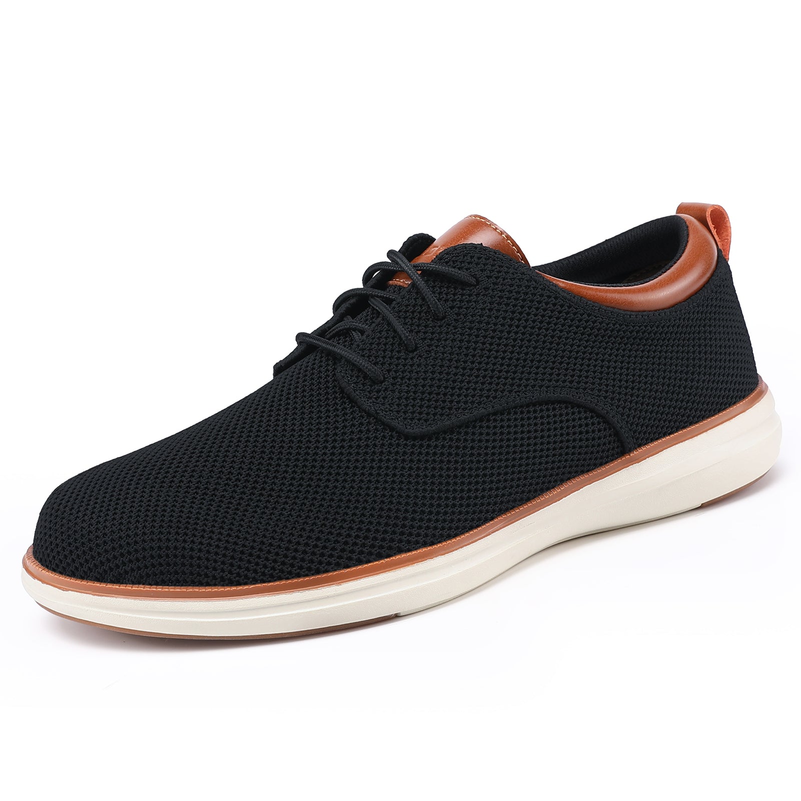VILOCY Summer Men's Wide Lace Up Kint Oxfords Casual Dress Business Shoes Fashion Sneakers Mesh Lightweight Comfortable Knit Walking Shoes
