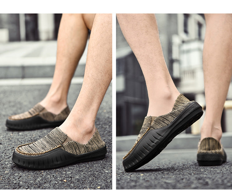 Men's Casual Walking Shoes Slip On Loafers Breathable Comfortable Lightweight Knitted Shoes