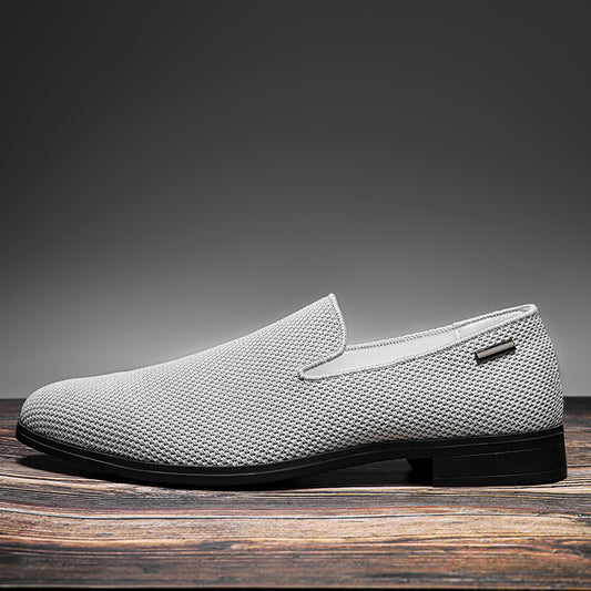 VILOCY Men's Breathable Knit Mesh Slip On Casual Loafers Shoes