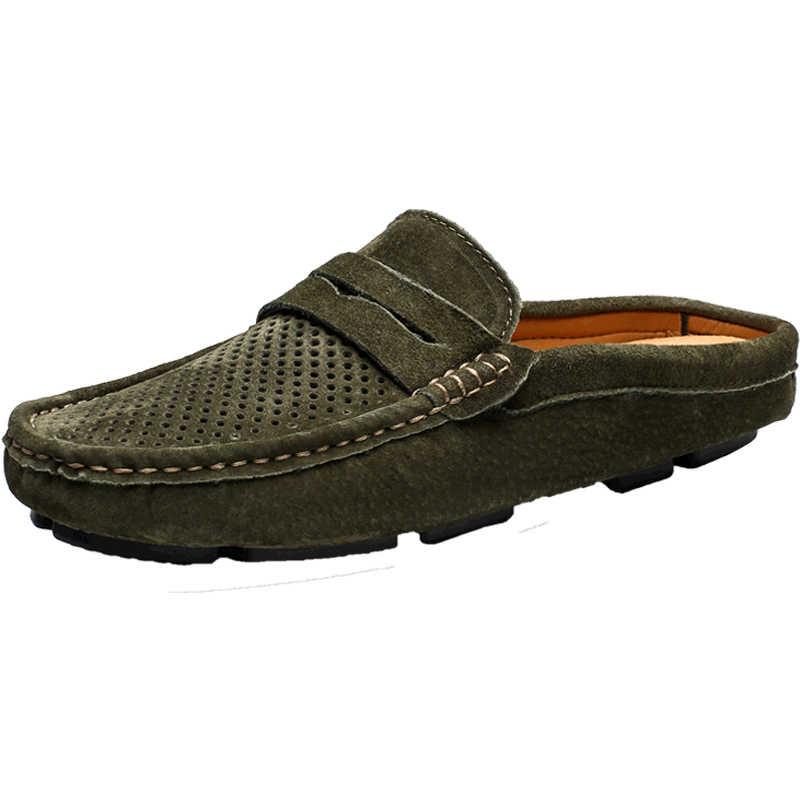 Men's Casual Half Slippers  Honeycomb Comfortable Breathable Lightweight Loafers Walking Beans Shoes