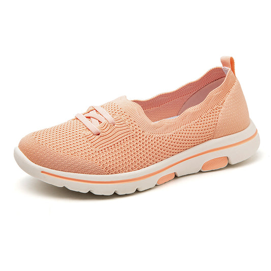 Women's Casual Walking Shoes Slip On Loafer Comfortable Lightweight Breathable Knitted Shoes Fashion Sneakers