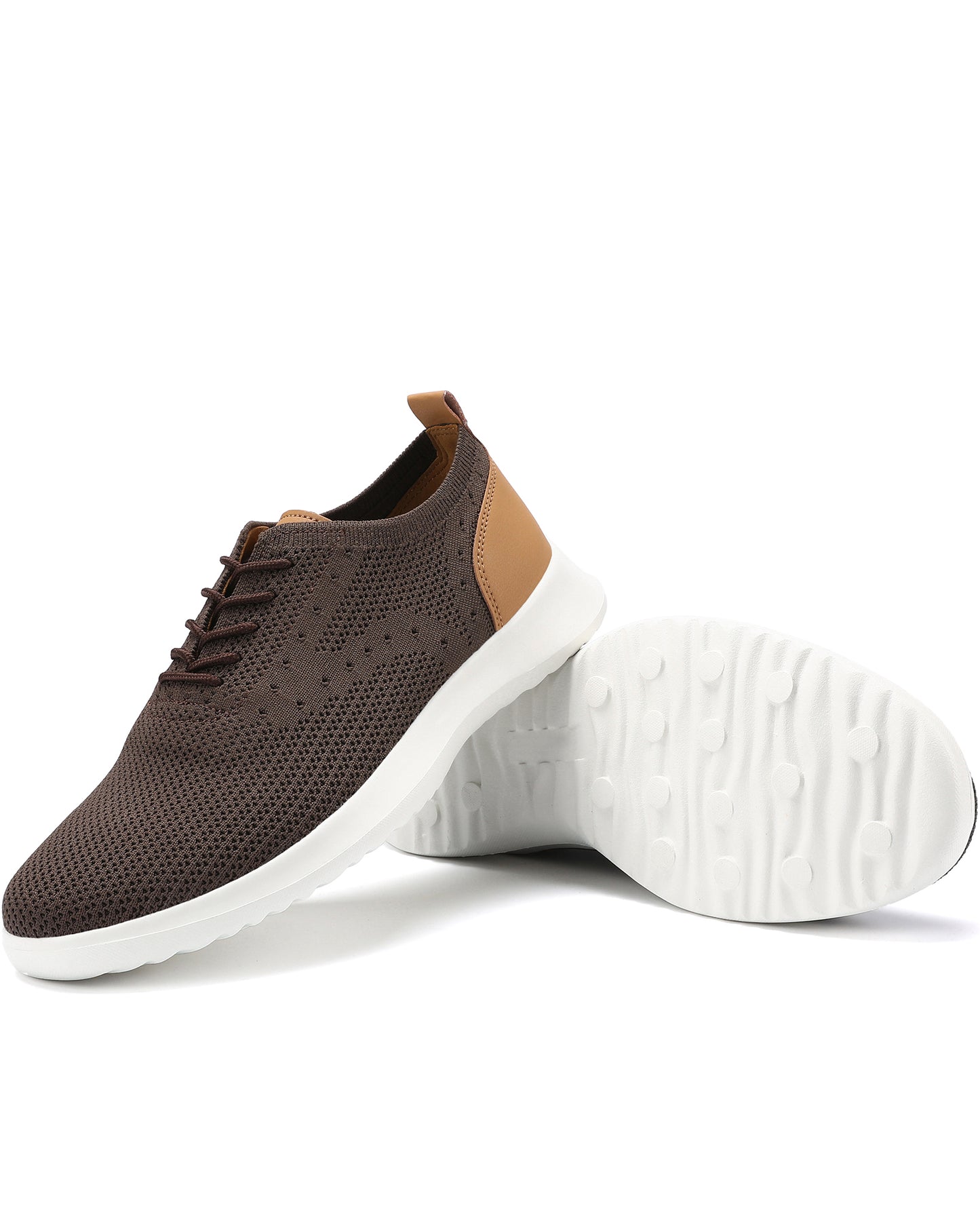 Men's Casual Dress Oxfords Shoes Knit Lightweight Breathable Fashion Sneaker