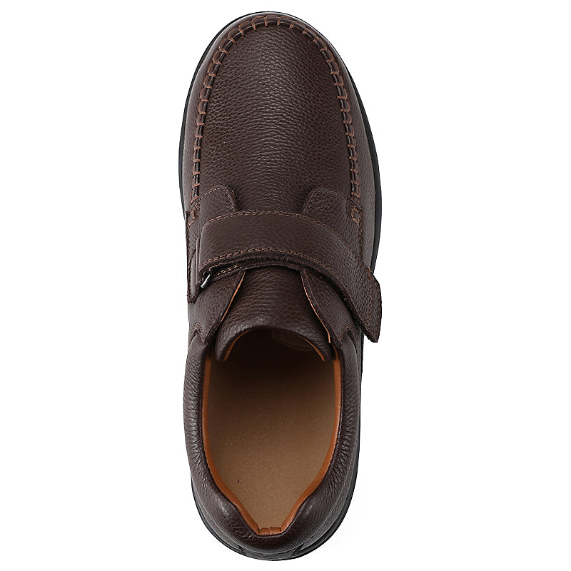 Vilocy Genuine Leather Breathable Adjustable Diabetic Shoes