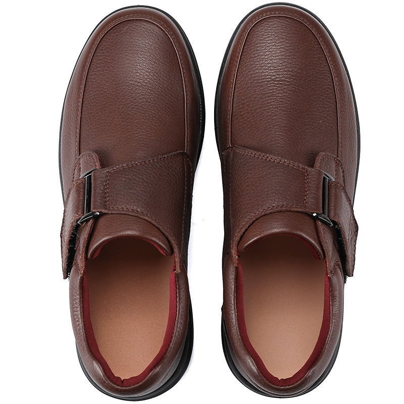 Top Genuine Leather Casual Men Medical Diabetic Shoes Extra Wide Men Shoes for Diabetic