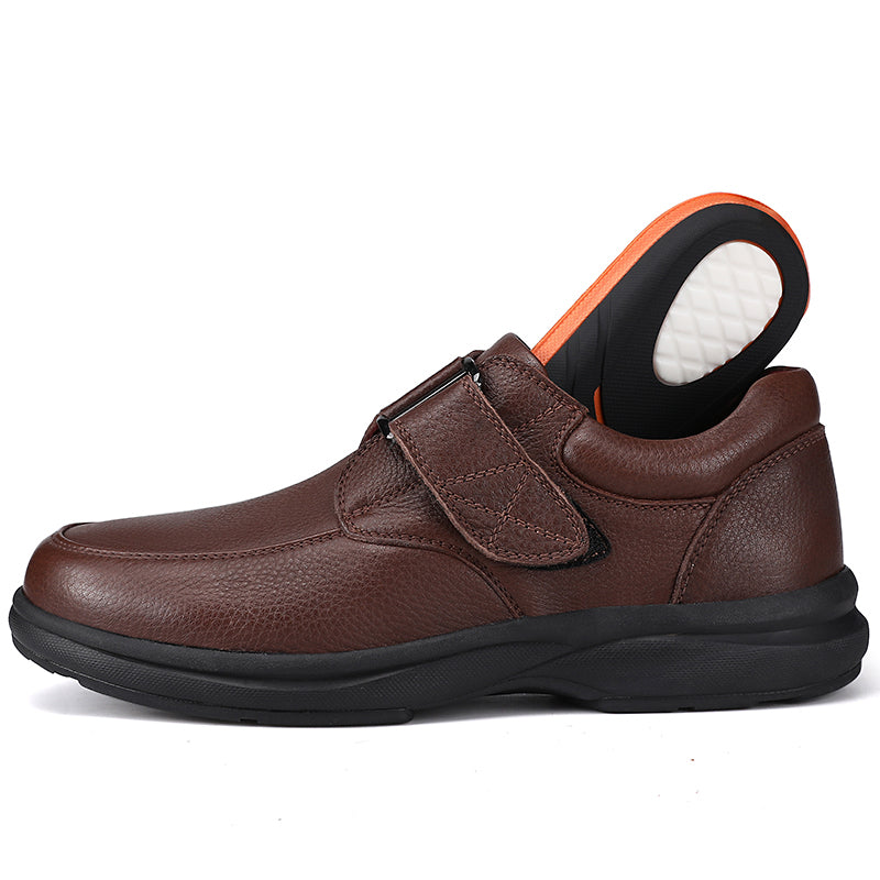 Top Genuine Leather Casual Men Medical Diabetic Shoes Extra Wide Men Shoes for Diabetic
