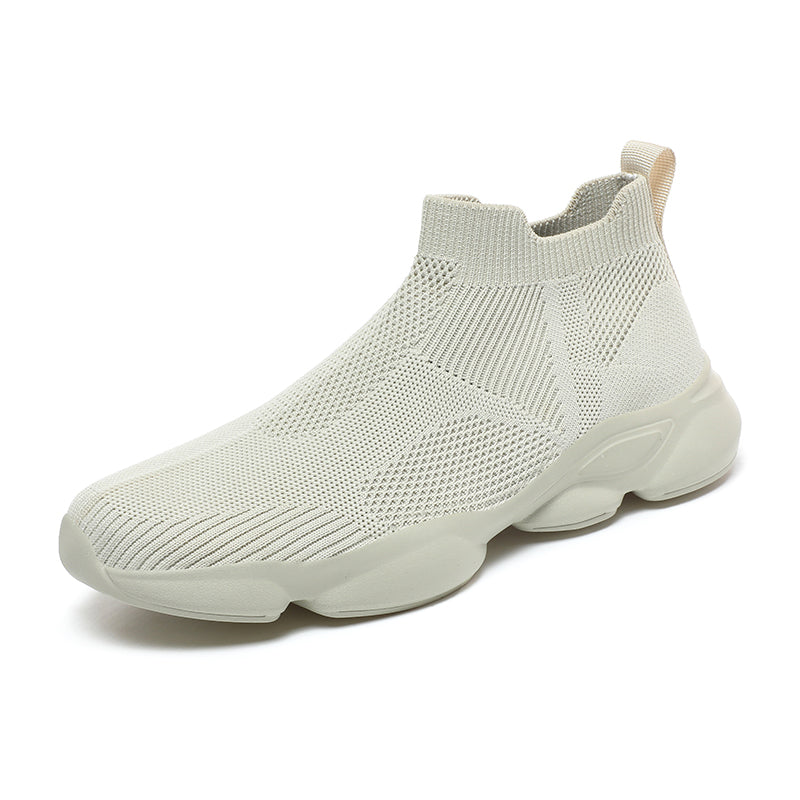 Mens Walking Shoes Breathable Knit Slip On Sneakers Lightweight Shoes Casual Running Tennis Shoes