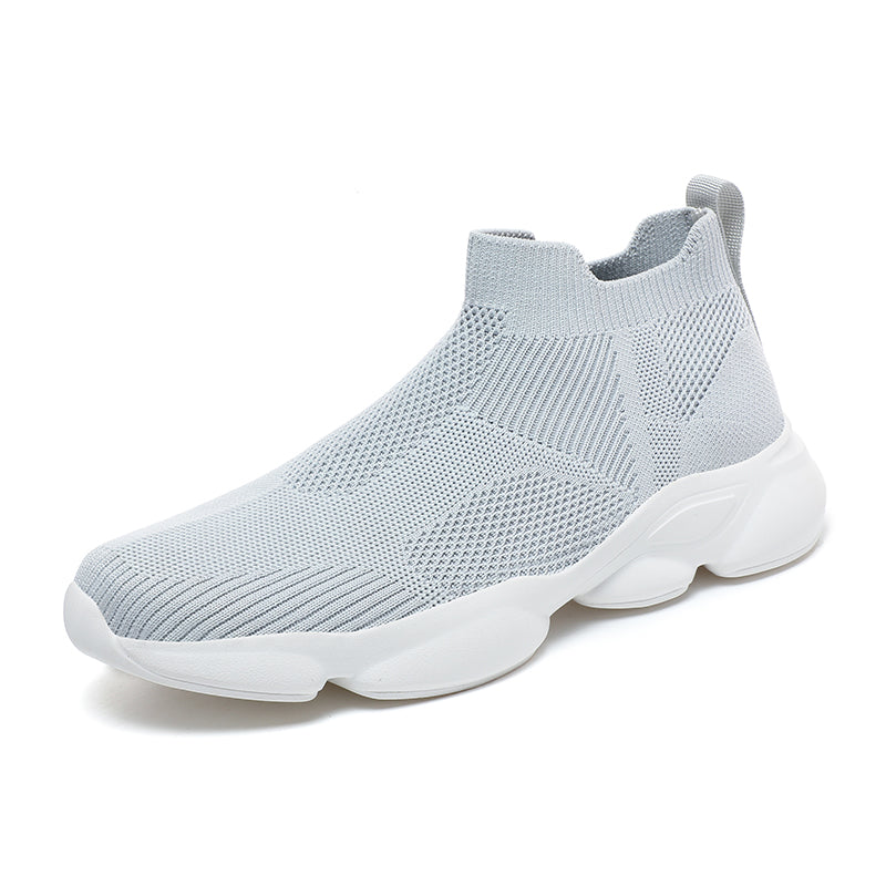 Mens Walking Shoes Breathable Knit Slip On Sneakers Lightweight Shoes Casual Running Tennis Shoes