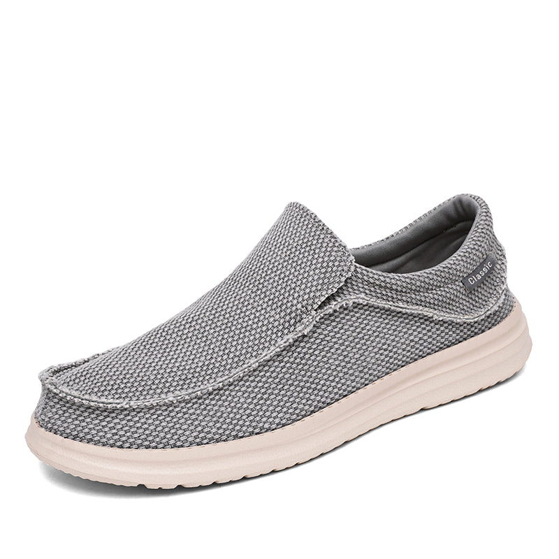 Men's walking casual shoes lightweight loafers Slip on boat canvas breathable