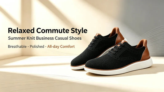 Relaxed Commute Style｜Summer Knit Business Casual Shoes, The Perfect Balance of Elegance and Breathability