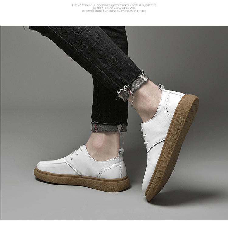 Men's Casual Vintage Leather Shoes Walking Business Comfortable Breath –  Vilocy
