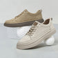 Men's Lace Up Casual Board Shoes Leather Business Comfortable Breathable Handmade Fashion