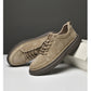 Men's Lace Up Casual Board Shoes Leather Business Comfortable Breathable Handmade Fashion