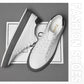 Men's Lace-up White Leather Low Top Board Sneakers