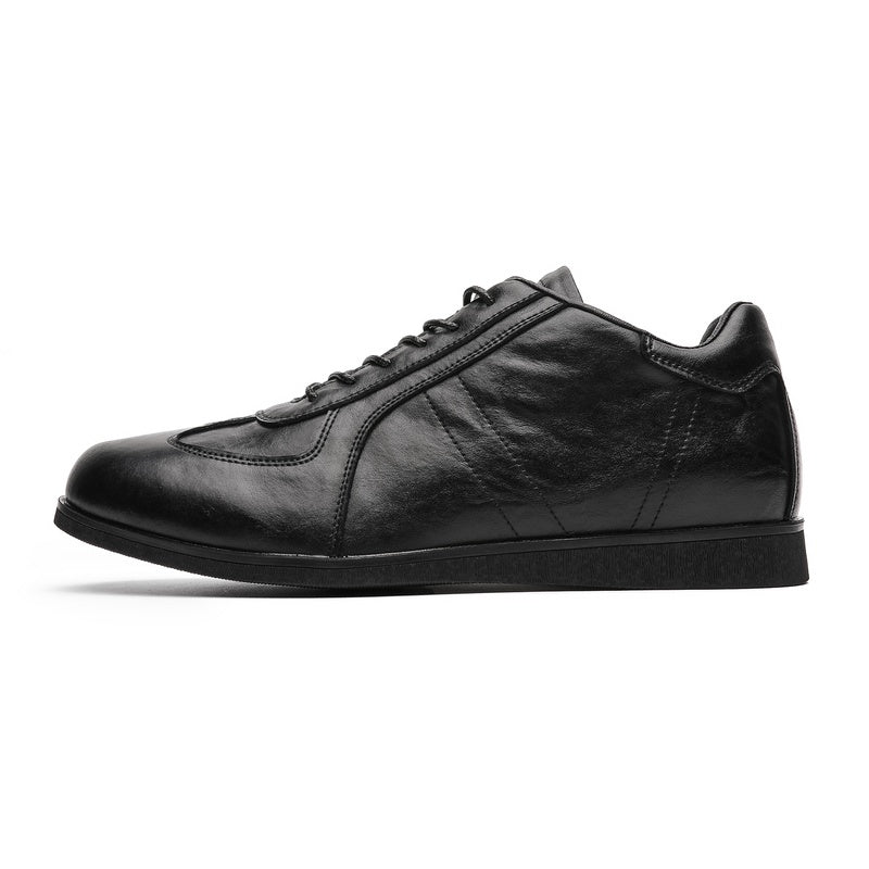 Mens Black Retro Low Top Casual German Trainer
