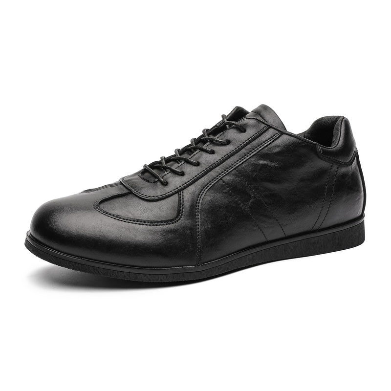 Mens Black Retro Low Top Casual German Trainer