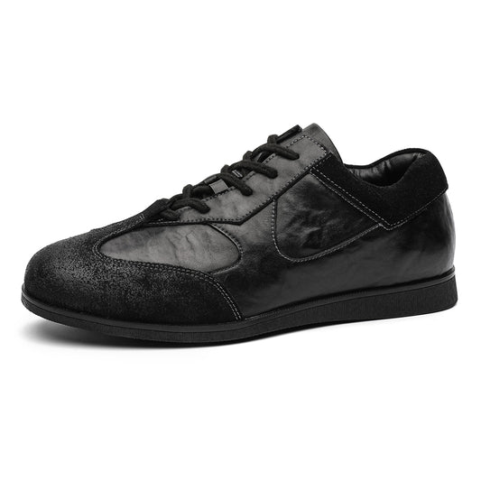 Mens Black Low Tops Casual Trainer Sneakers