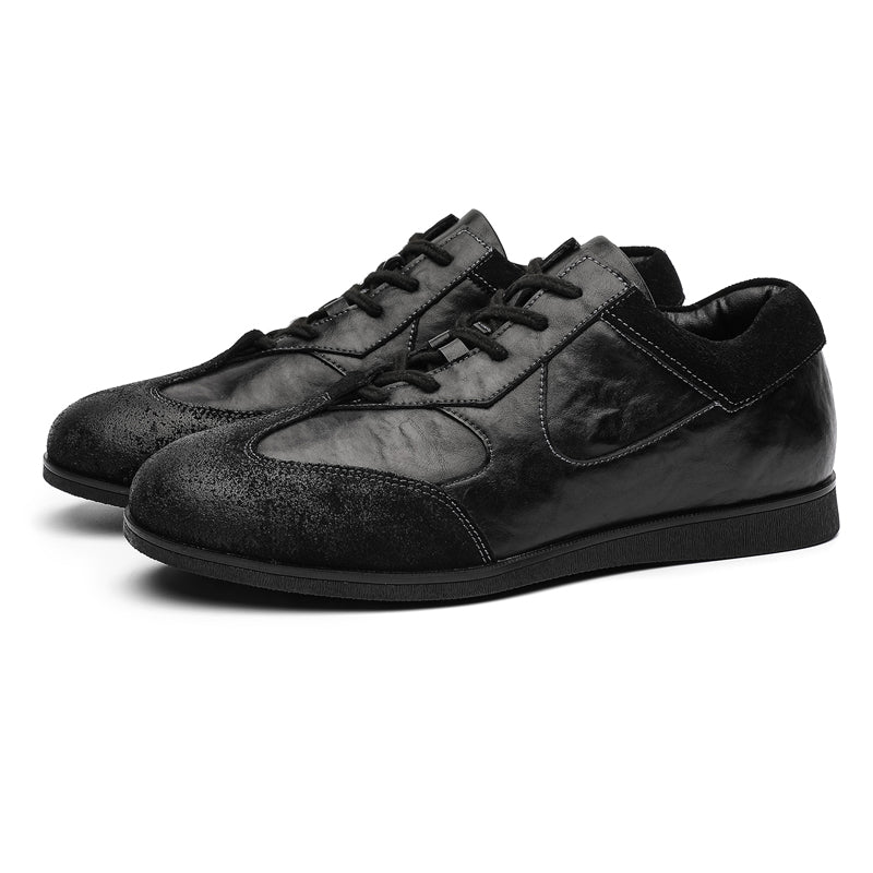 Mens Black Low Tops Casual Trainer Sneakers
