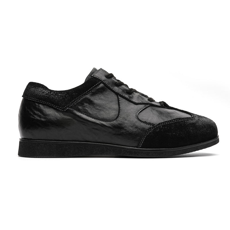Mens Black Low Tops Casual Trainer Sneakers
