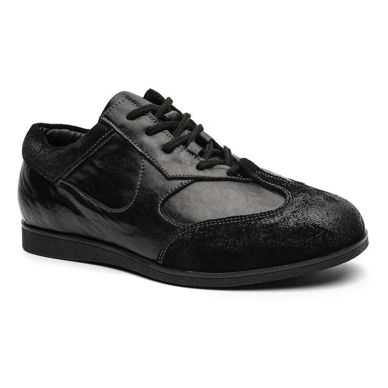 Mens Black Low Tops Casual Trainer Sneakers