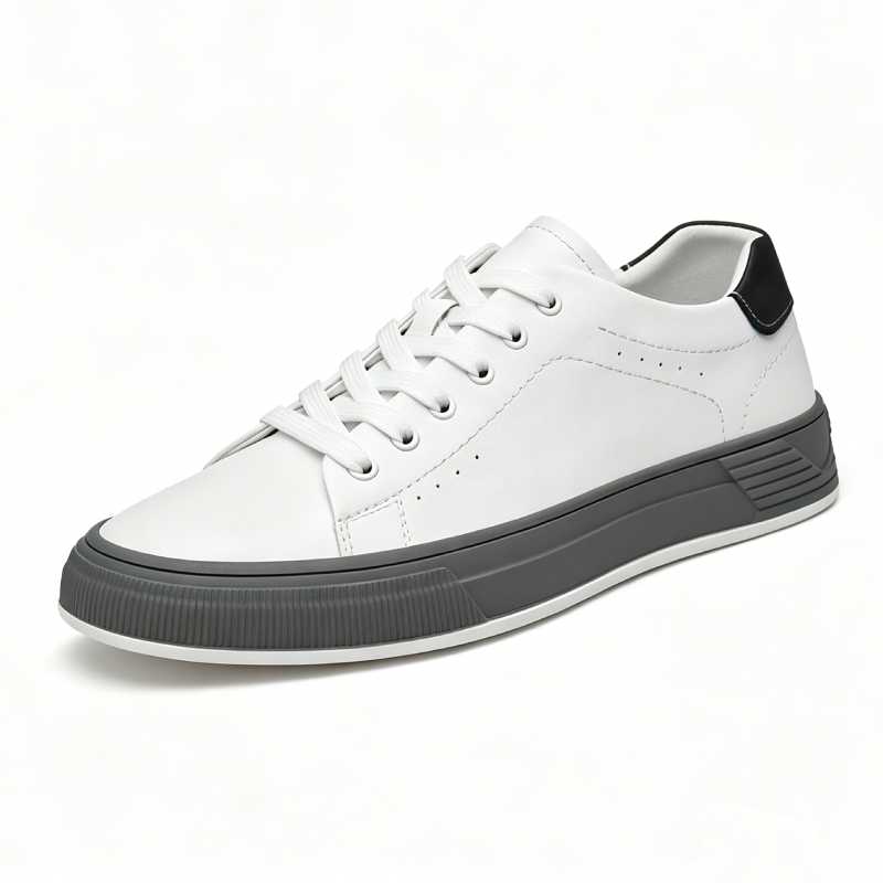 Men's Lace-up Leather Low Top Board Sneakers
