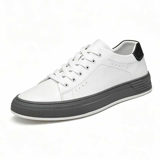 Men's Lace-up Leather Oxfords Board Shoes Sneakers Comfortable Lightweight Breathable Fashion