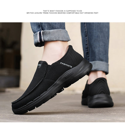 Men's Knit Mesh Slip On Casual Walking Loafers