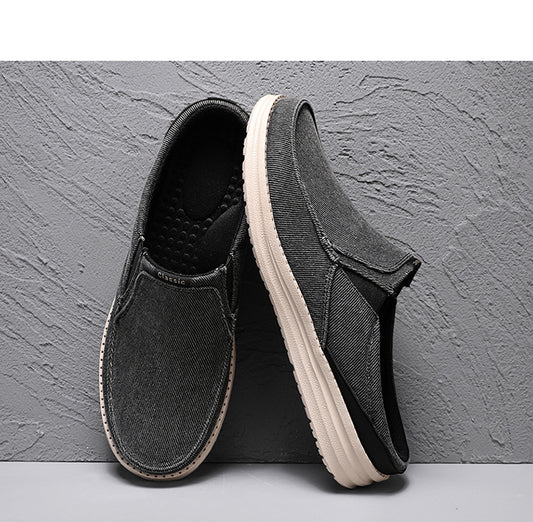 Men's Denim Canvas Backless Slip On Mule Casual Loafers