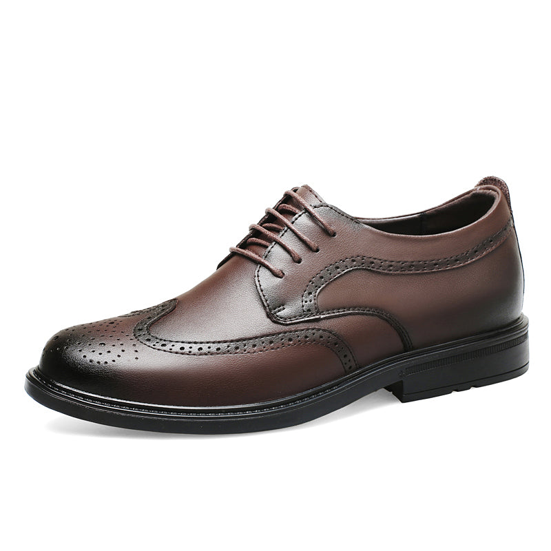 Mens Gradient Burnished Brogue Oxford Dress Shoes
