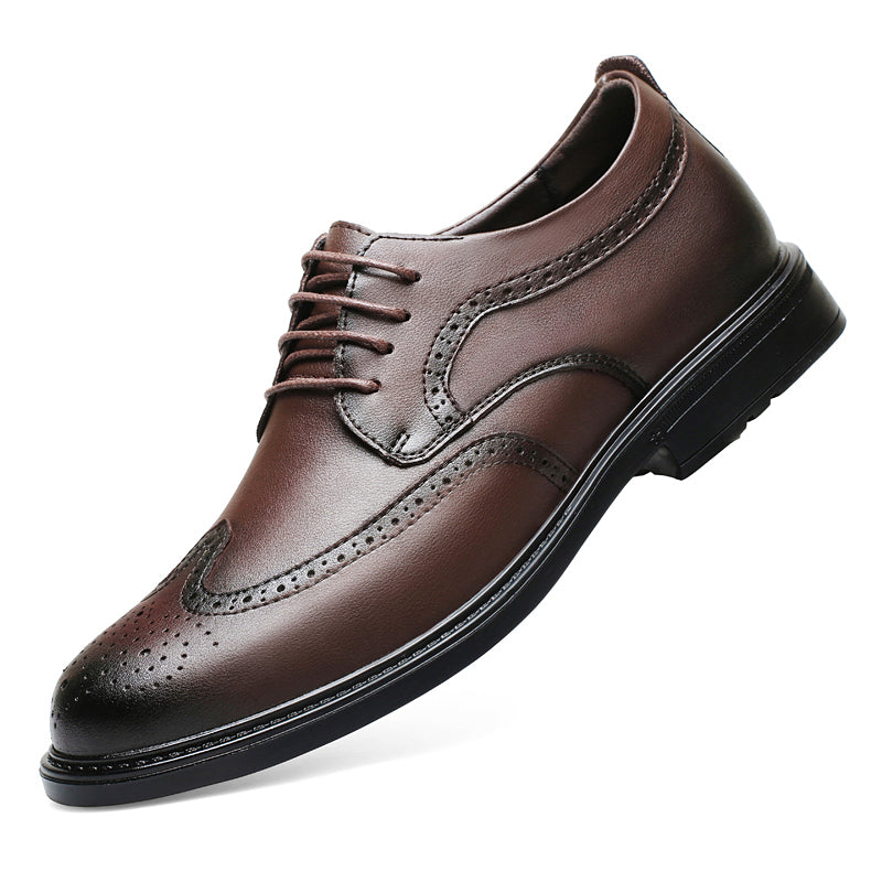 Mens Gradient Burnished Brogue Oxford Dress Shoes