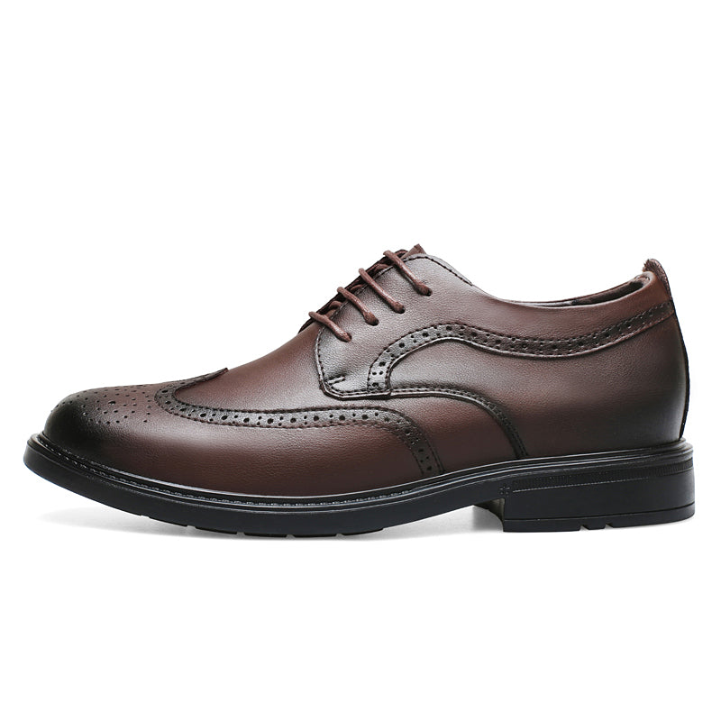 Mens Gradient Burnished Brogue Oxford Dress Shoes