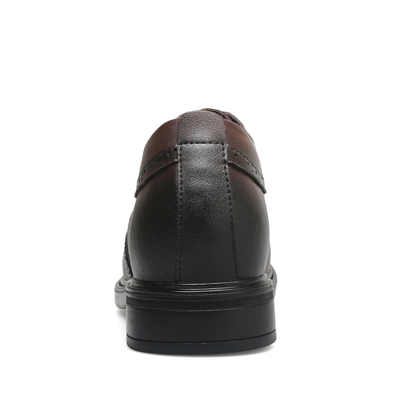 Mens Gradient Burnished Brogue Oxford Dress Shoes