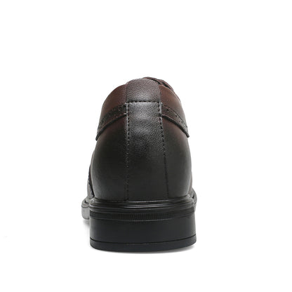 Vilocy Mens Gradient Burnished Brogue Oxford Dress Shoes In Brown