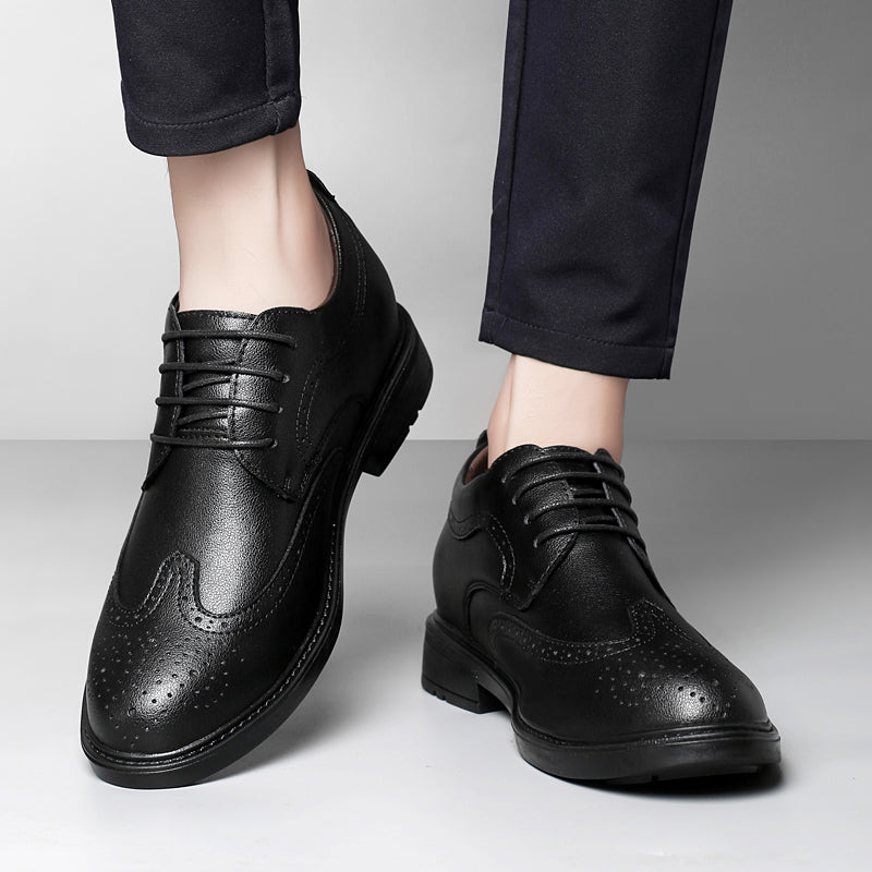 Mens Gradient Burnished Brogue Oxford Dress Shoes