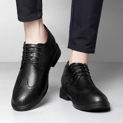 Mens Gradient Burnished Brogue Oxford Dress Shoes
