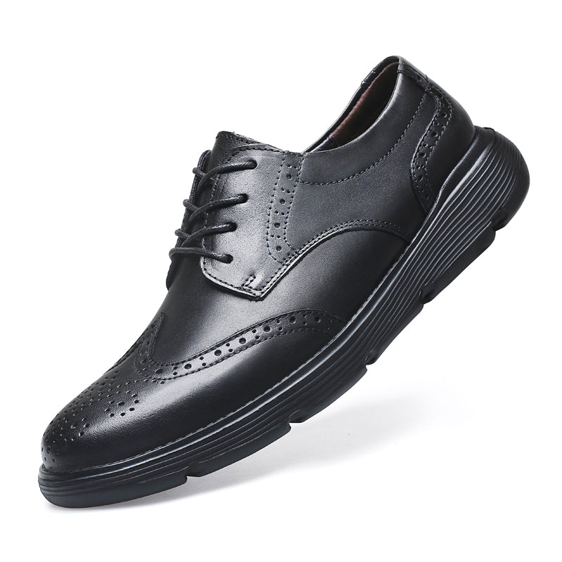 Men's Platform Brogue Leather Oxford Shoes