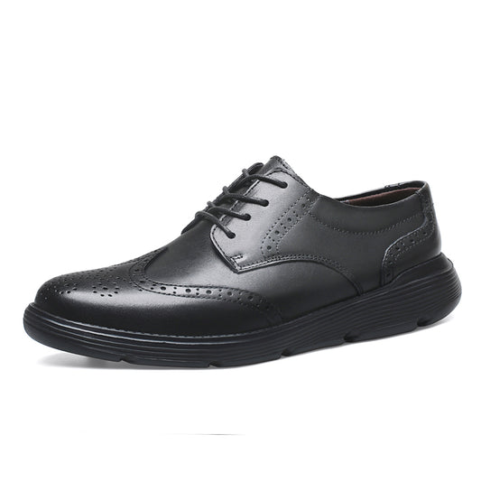 Men's Platform Brogue Leather Oxford Shoes