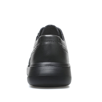 Vilocy Men's Platform Brogue Leather Oxford Shoes In Black