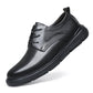 Men's Platform Lace Up Leather Business Casual Shoes