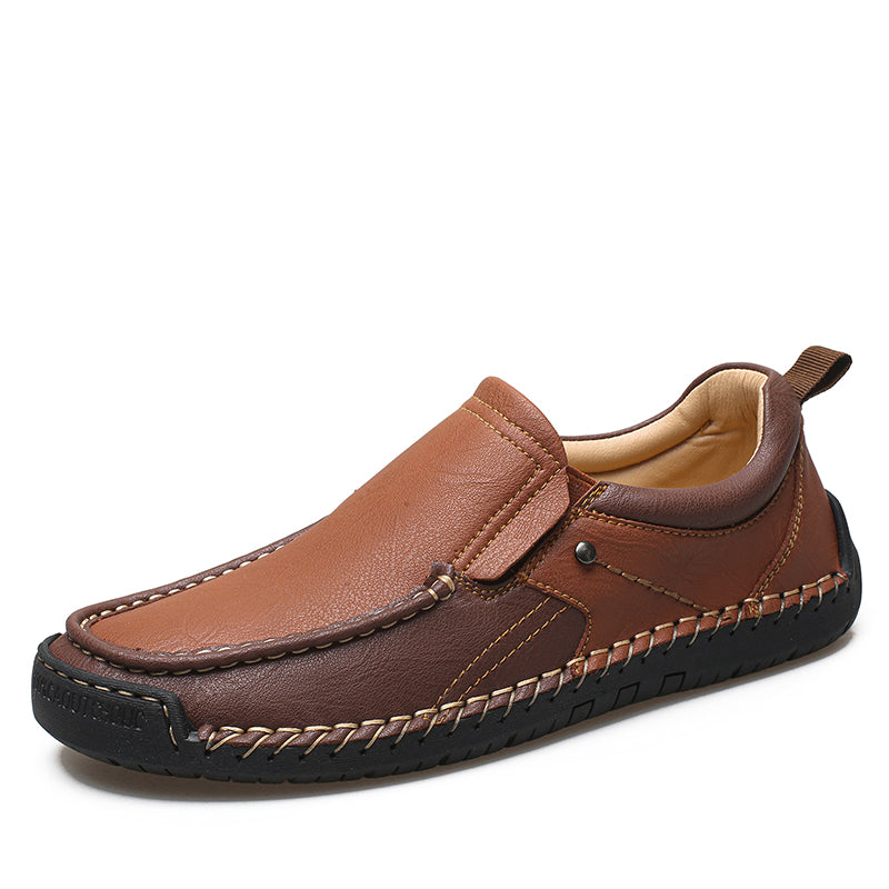 Men Casual Hand Stitched Soft Leather Loafers