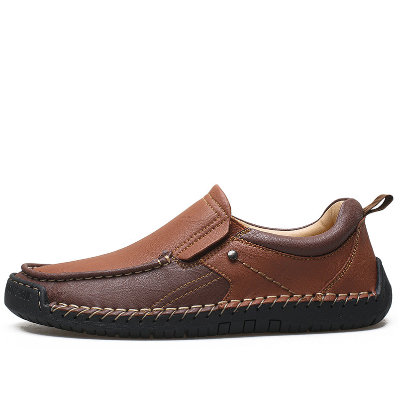 Men Casual Hand Stitched Soft Leather Loafers